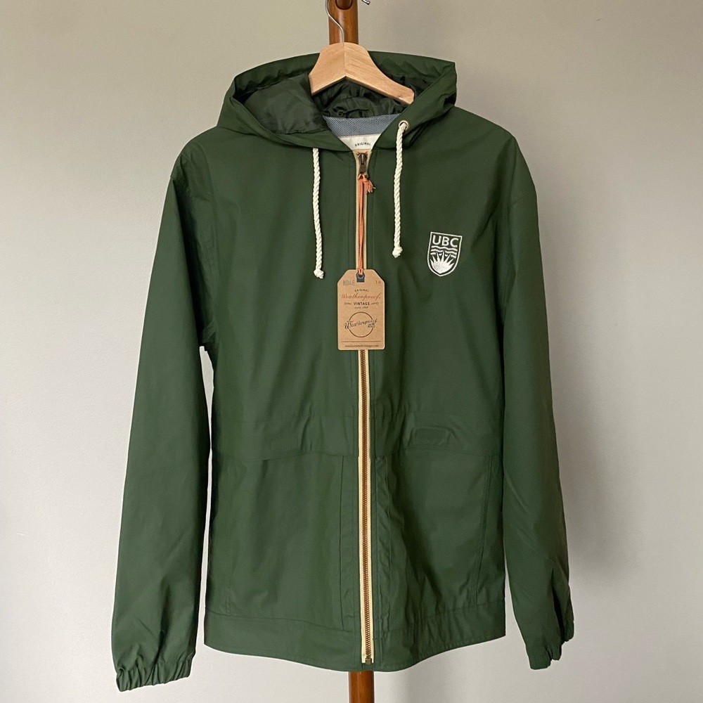 Green UBC Logo Raincoat Sz S